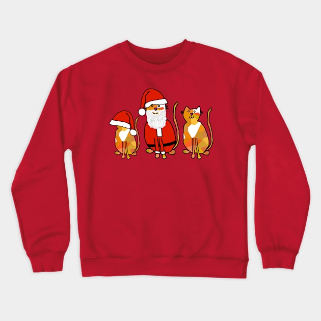 Cute Christmas Cats Crewneck Sweatshirt by ellenhenryart